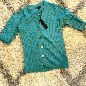 Talbots Blue Sweater - Buttons - NWT